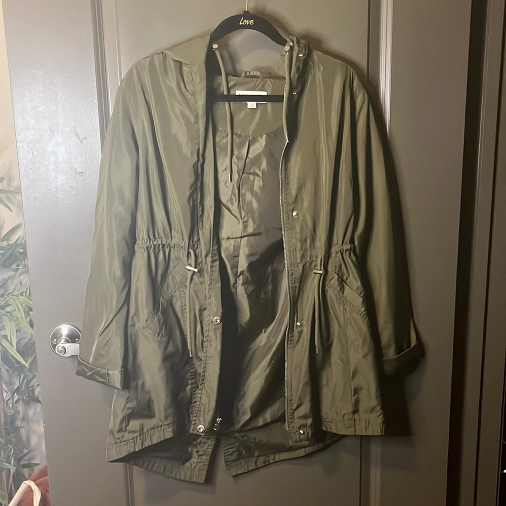 Green Merona rain jacket, size: small